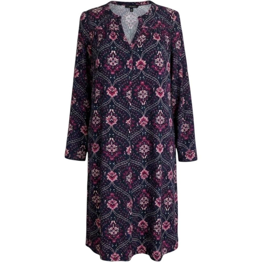 NWT National house coat robe dark floral paisley print Mumu Grannycore‎ Sz S NOS